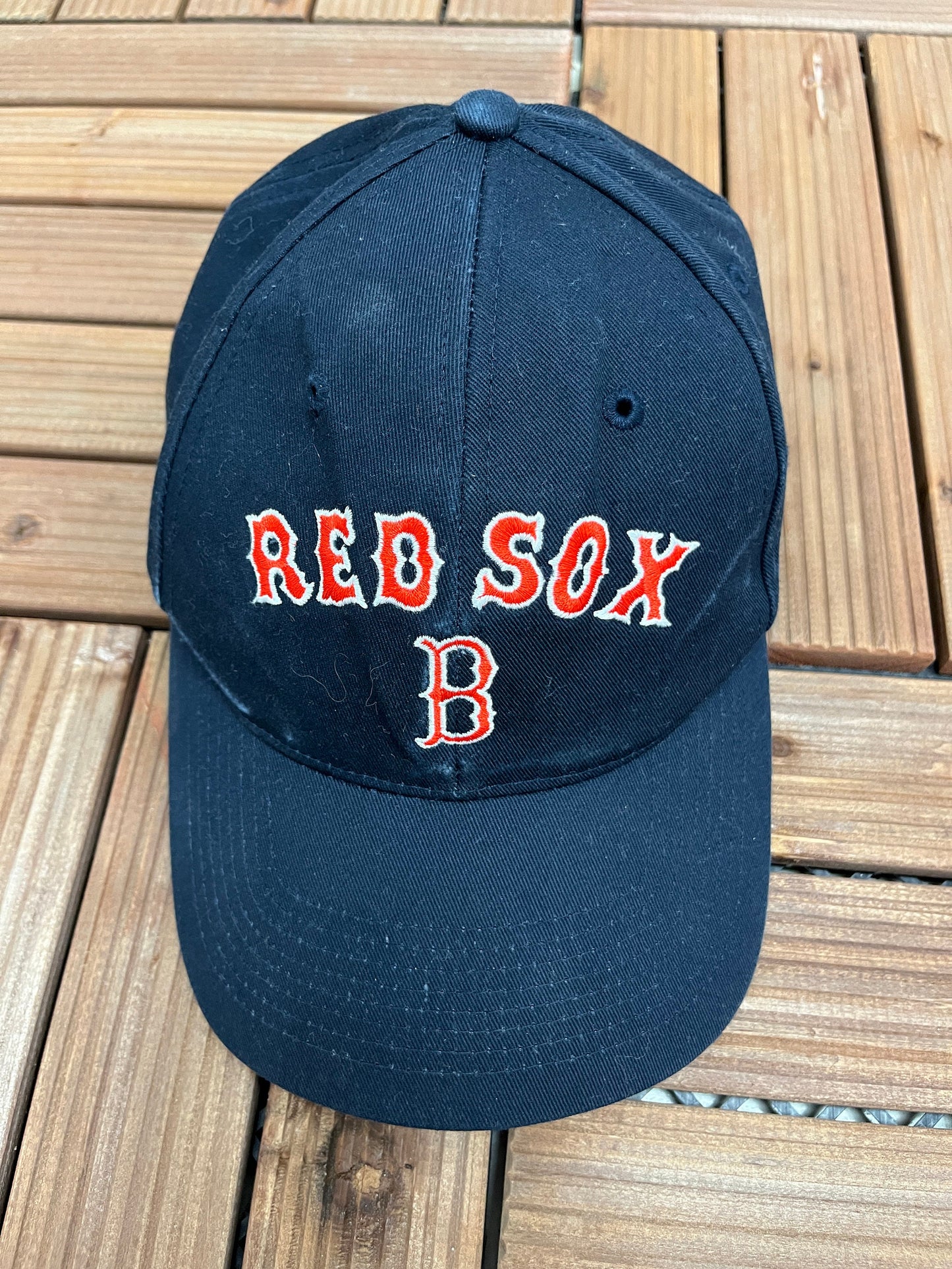 Boston Red Sox Embroidered Hat | Adjustable With Strap Back | Vintage 2000s MLB Baseball Blue Baseball Cap |
