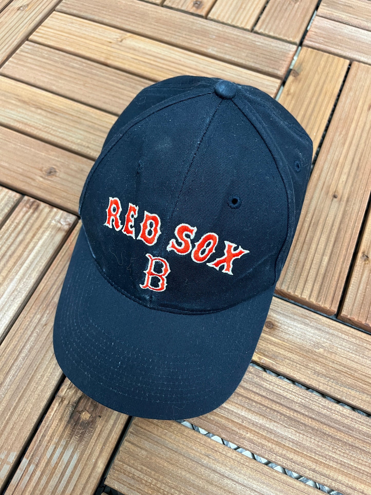 Boston Red Sox Embroidered Hat | Adjustable With Strap Back | Vintage 2000s MLB Baseball Blue Baseball Cap |