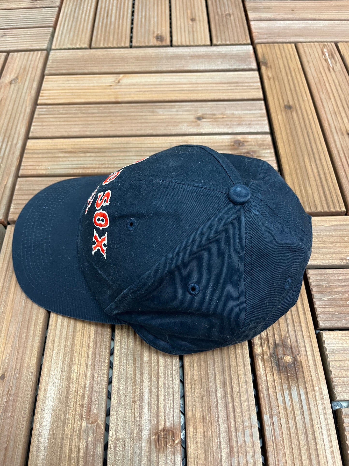 Boston Red Sox Embroidered Hat | Adjustable With Strap Back | Vintage 2000s MLB Baseball Blue Baseball Cap |