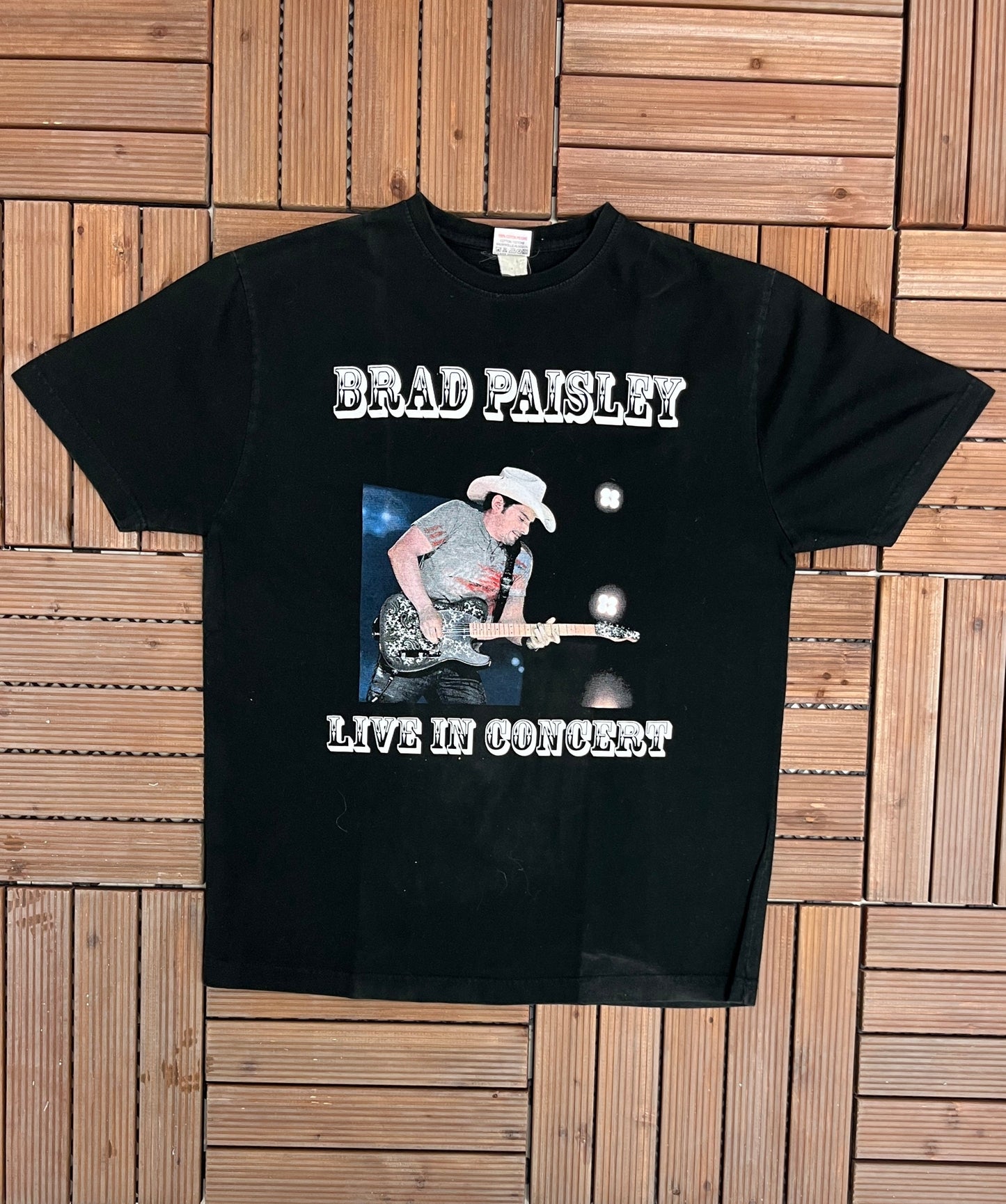 Brad Paisley American Saturday Night Tour Graphic Tee | Size X-Large | Vintage 2000s Country Music Black T-Shirt | Free Shipping to USA|
