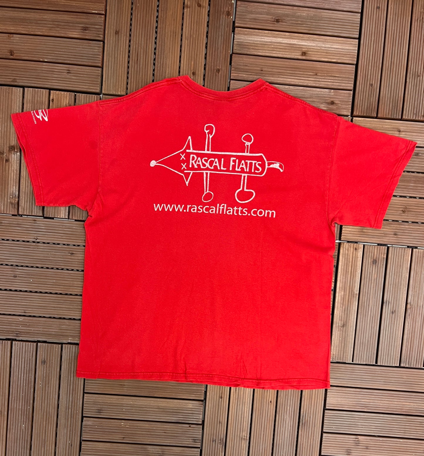 Rascal Flatts Here's To You Tour Graphic Tee | Size X-Large | Vintage 2000s Promotional Country Music Red T-Shirt | Free Shipping to USA |
