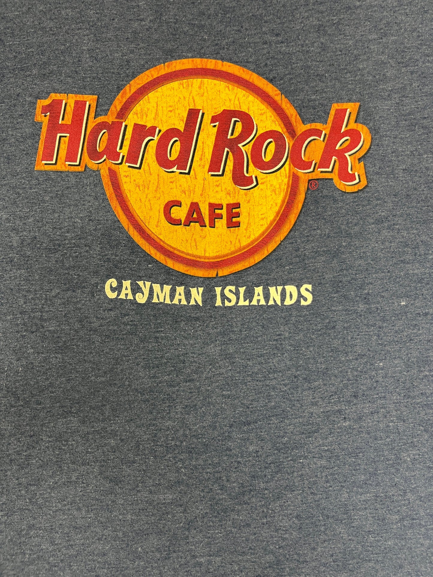 Hard Rock Cafe Cayman Islands Graphic Tee | Size XX-Large | Vintage 1990s Promotional Collectors Blue T-Shirt | Free Shipping to USA |