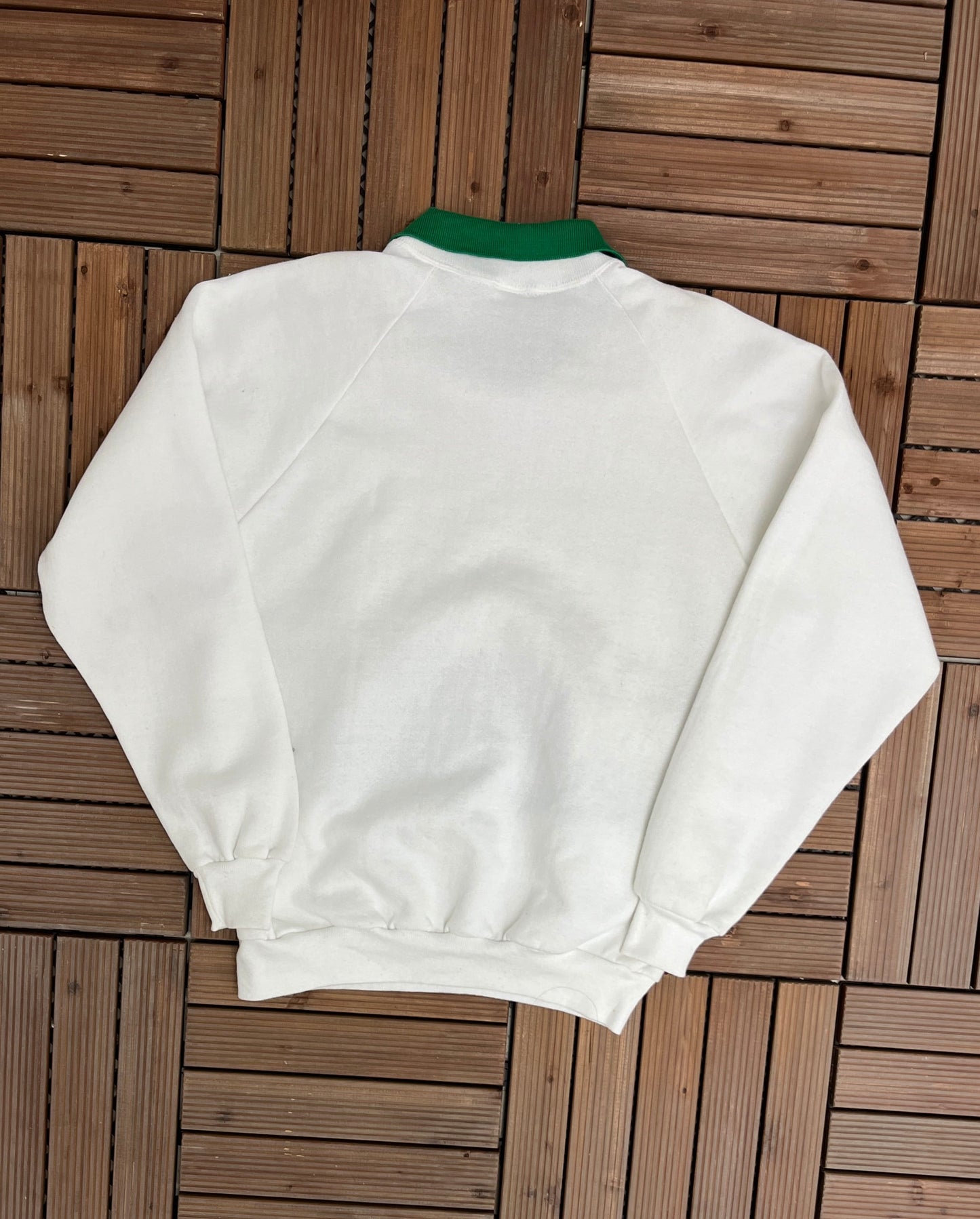 Golfer Spell Out Graphic Sweater | Size Large | Vintage 1990s Colourful Part Knit Sweatshirt | Made in USA |