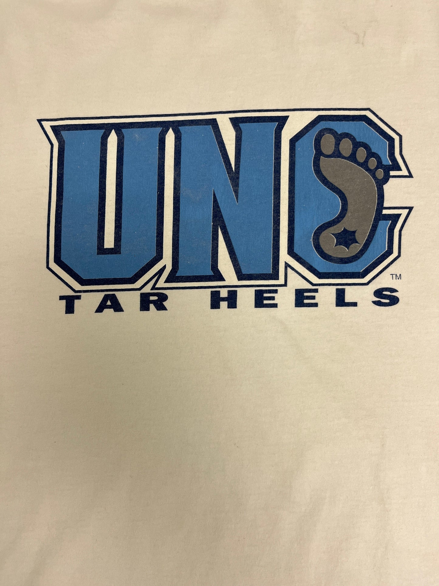North Carolina Tar Heels Graphic Tee | Size XX-Large | Vintage 1990s College Sports White Long Sleeve T-Shirt | Free Shipping to USA |