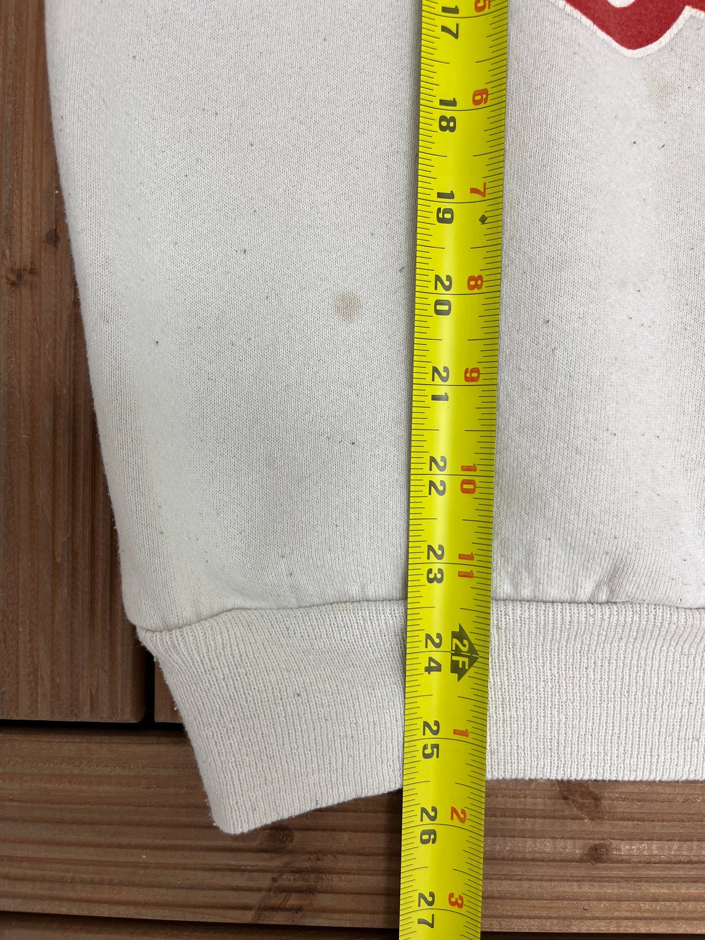 MLB Baseball Team Graphic Crewneck | Size X-Large | Vintage 1990s MLB Baseball White Sweater | Free Shipping to USA |