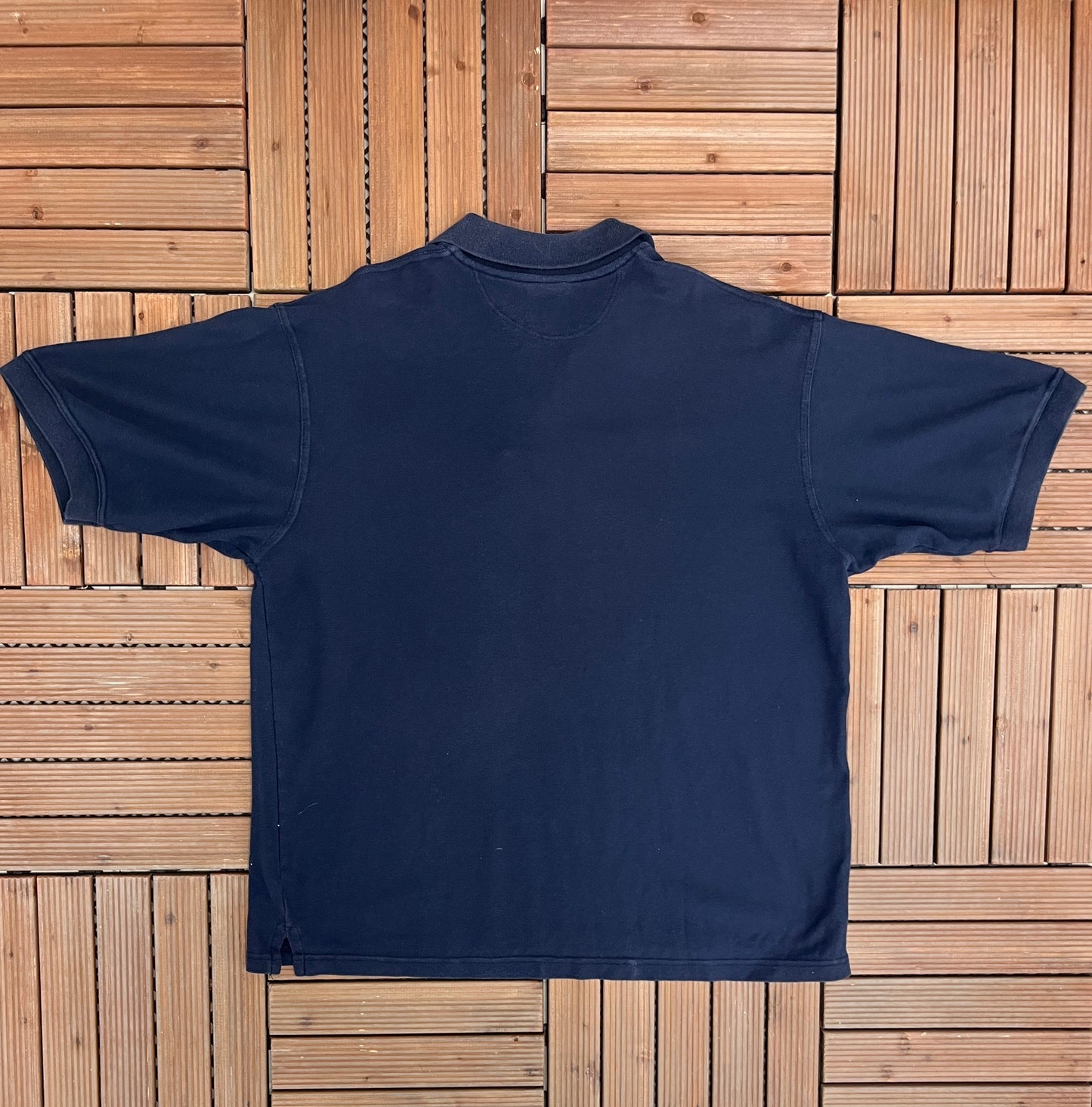 Hard Rock Cafe Honolulu Embroidered Graphic Tee | Size X-Large | Vintage 2000s Promotional Collared Blue T-Shirt | Free Shipping to USA |