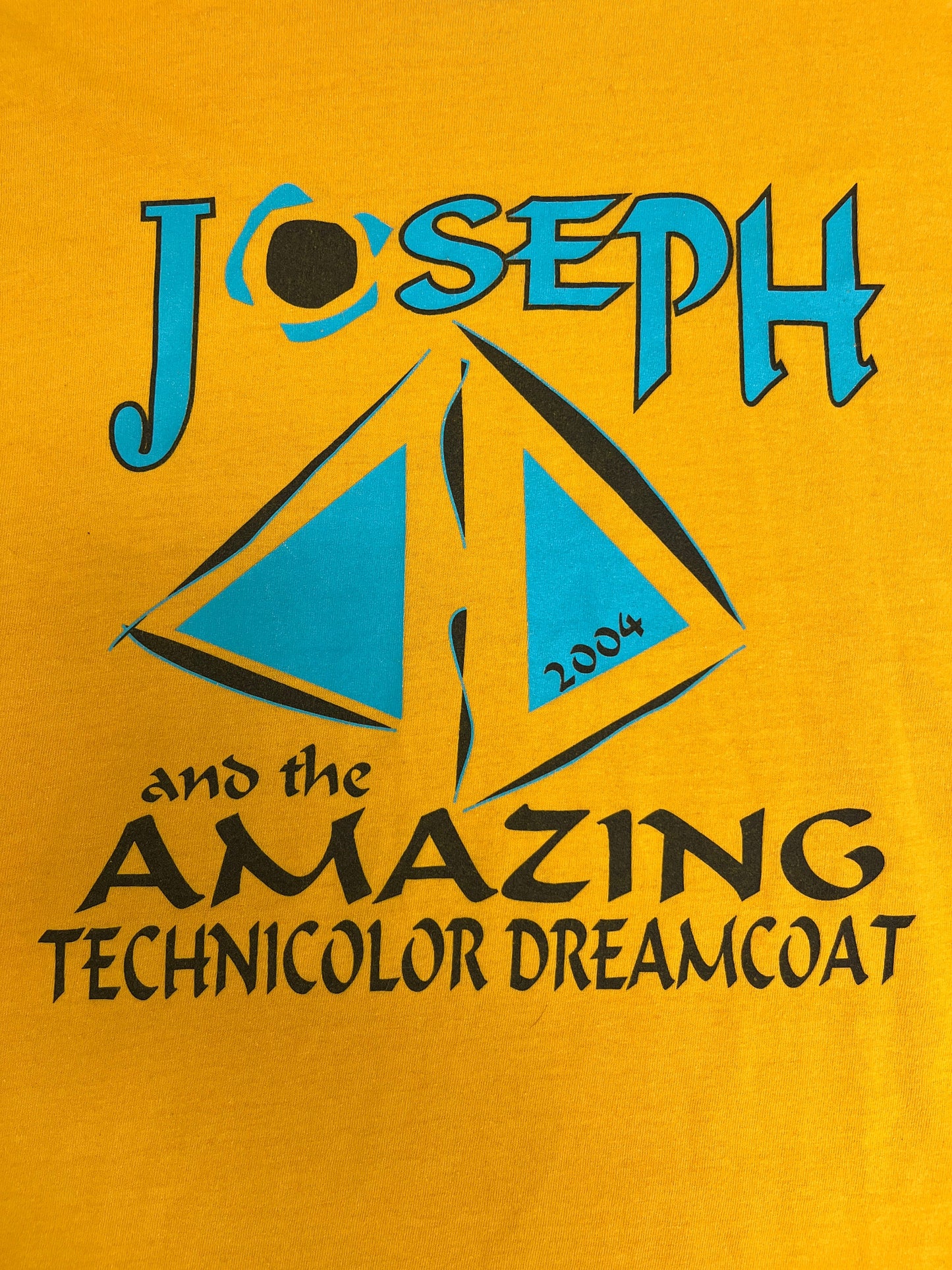 Joseph and the Amazing Technicolor Dreamcoat Graphic Tee | Size Medium | Vintage 2000s Promotional Yellow T-Shirt | Free Shipping to USA |