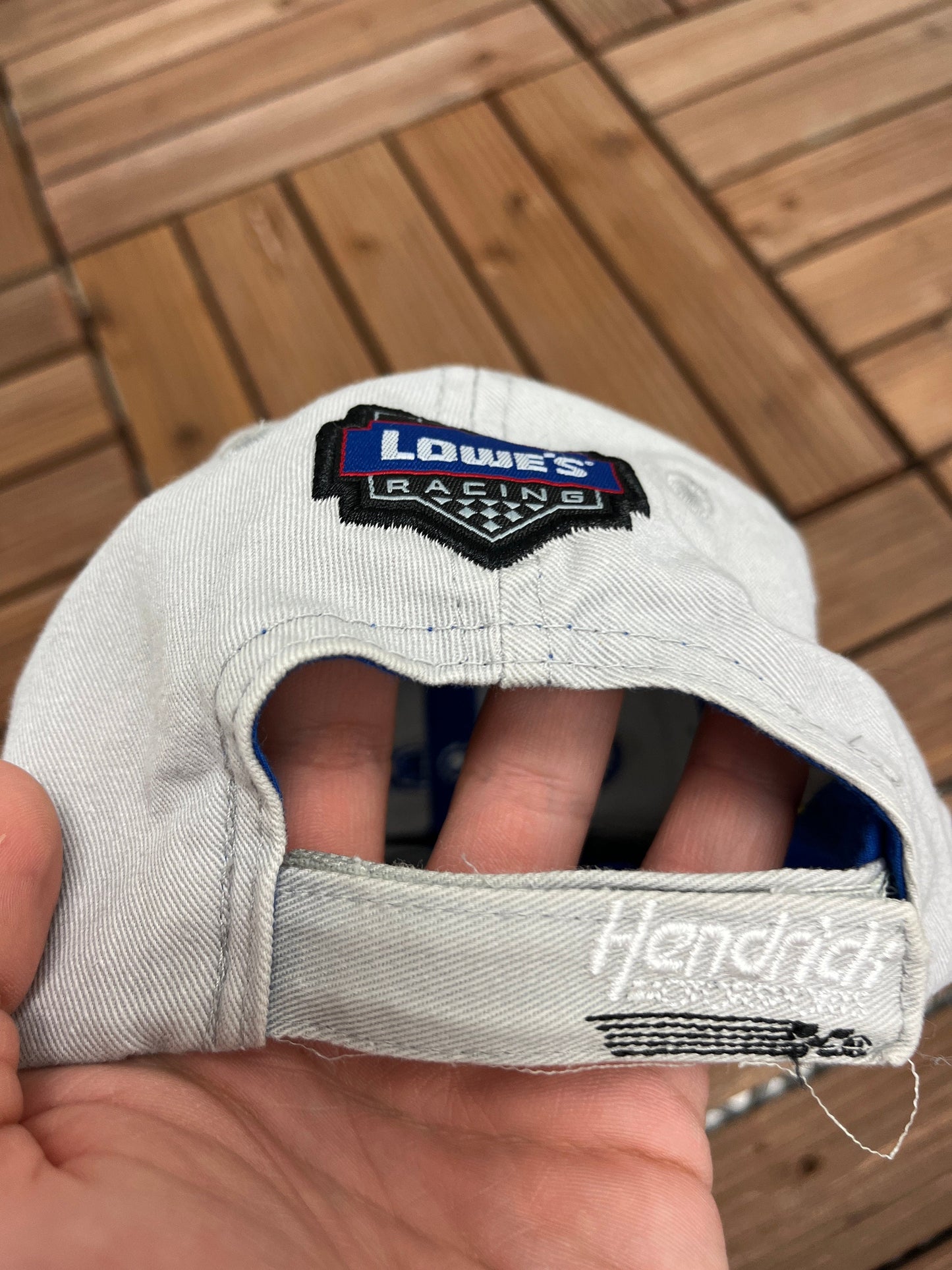 Alex Bowman Lowe's Racing Team NASCAR Embroidered Hat | Adjustable With Strap Back | Vintage Grey Promotional Cap |