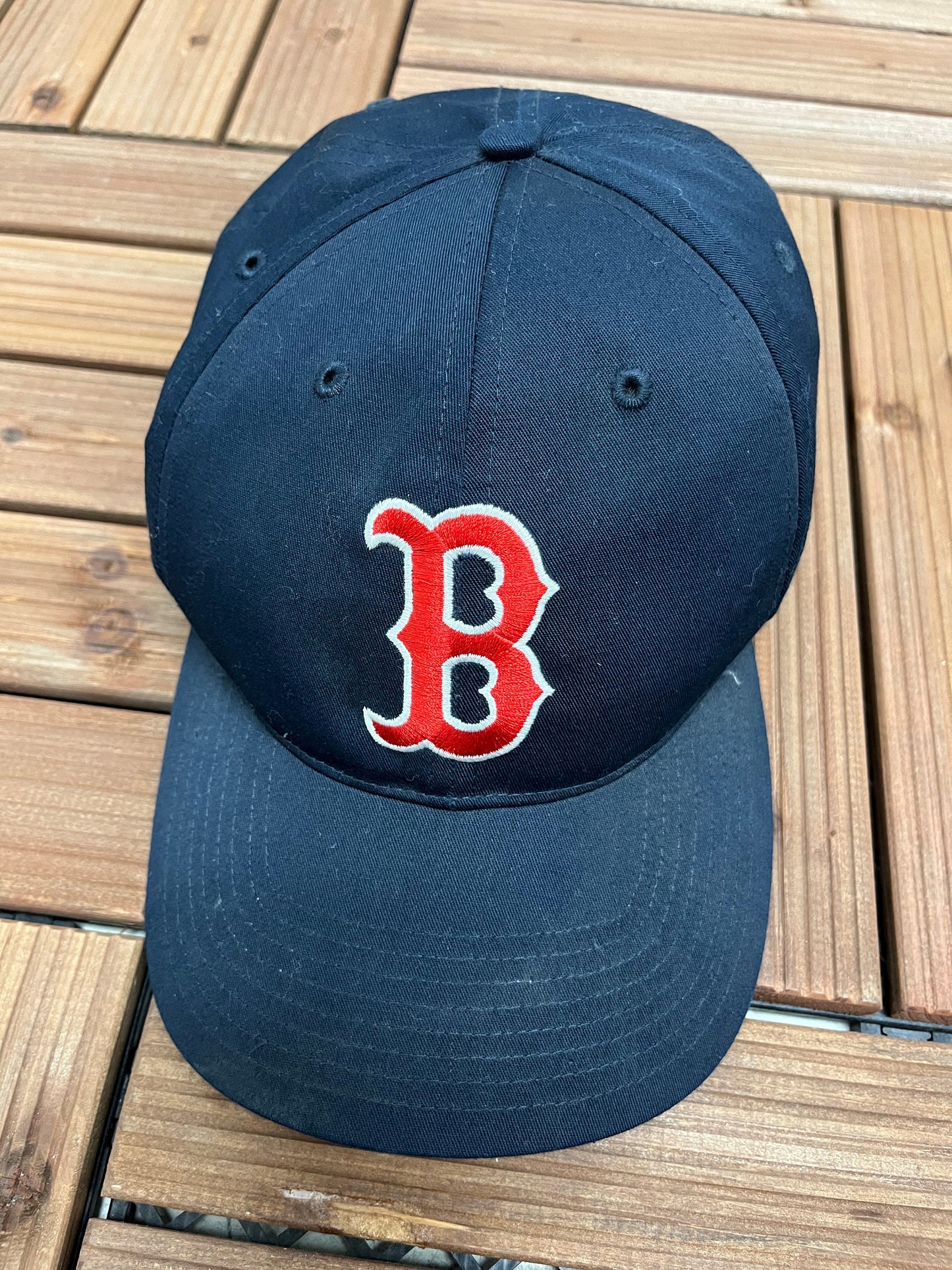 Boston Red Sox Embroidered Hat | Adjustable With Snap Back | Vintage Early 2000s MLB Baseball Blue Cap |