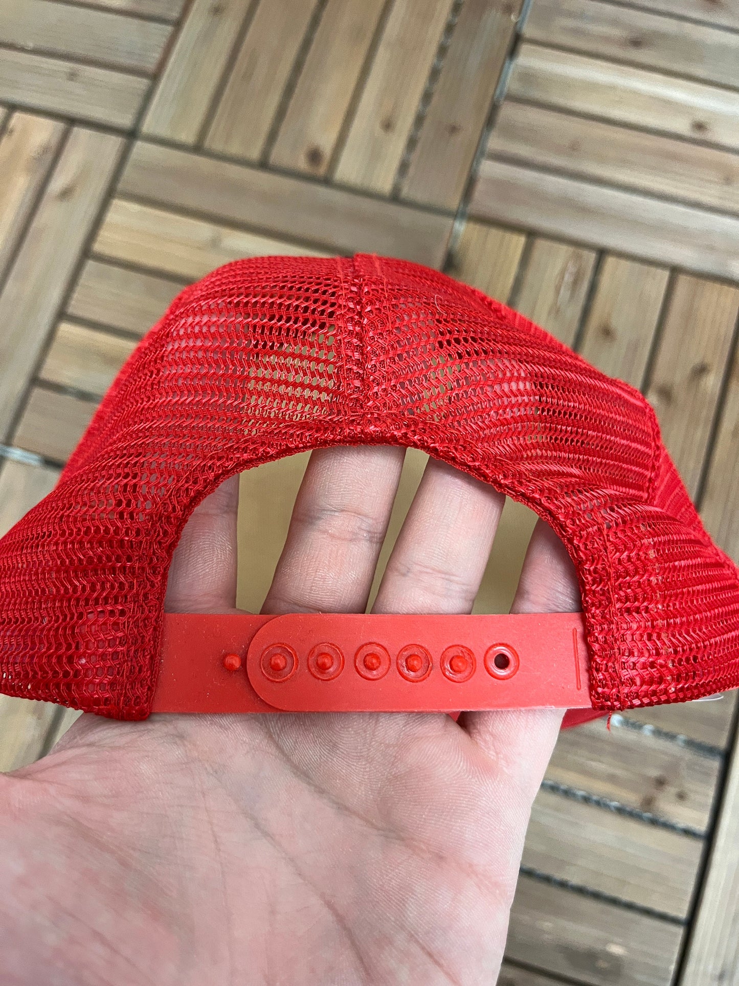 DuPont Primers Graphic Hat | Adjustable With Snap Back | Vintage Trucker Style Red & White Cap |