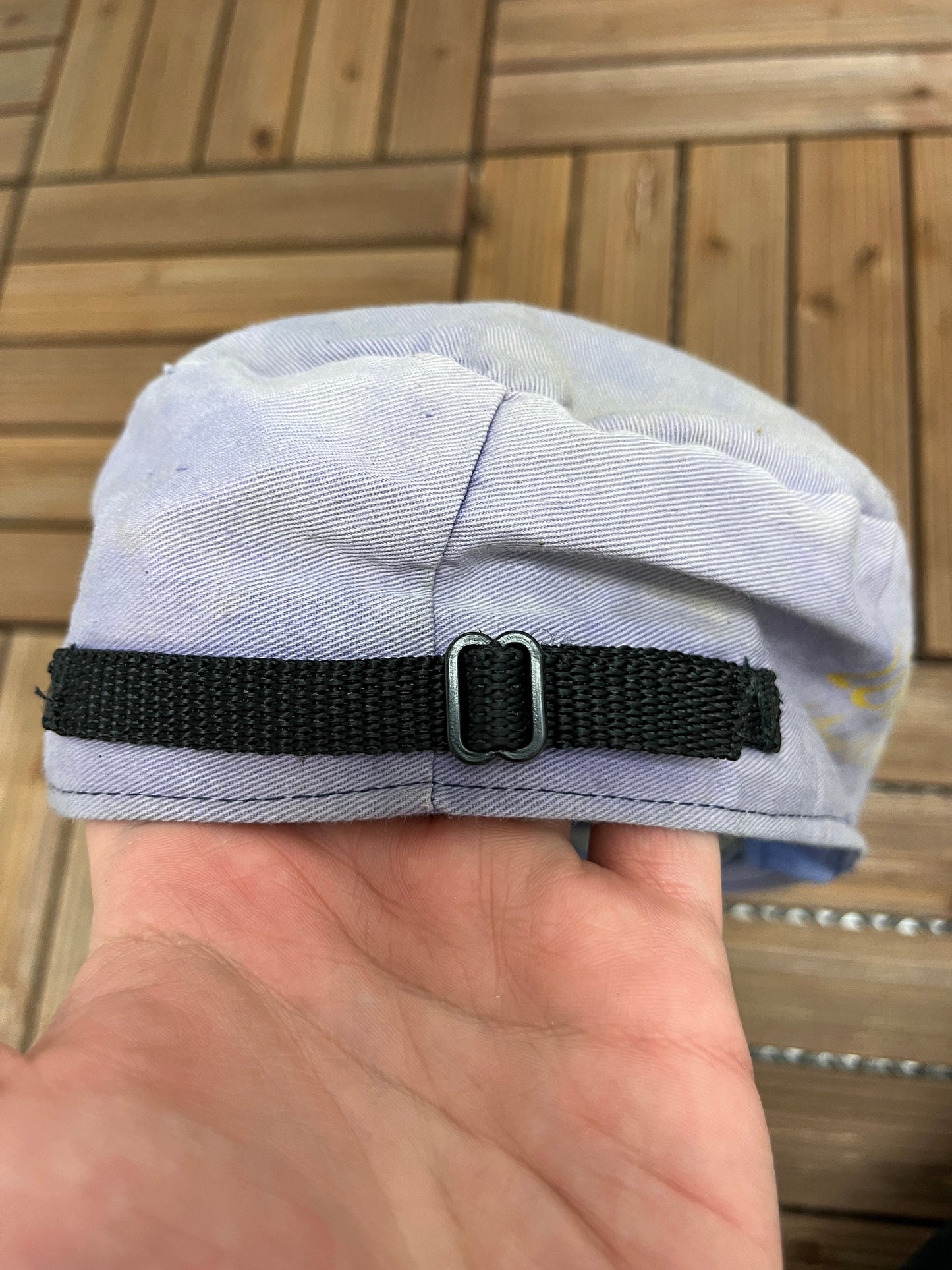Löwenbräu Brewery Graphic Hat | Adjustable With Strap Back | Vintage Beer Alcohol Promotional Purple Distressed Cap |