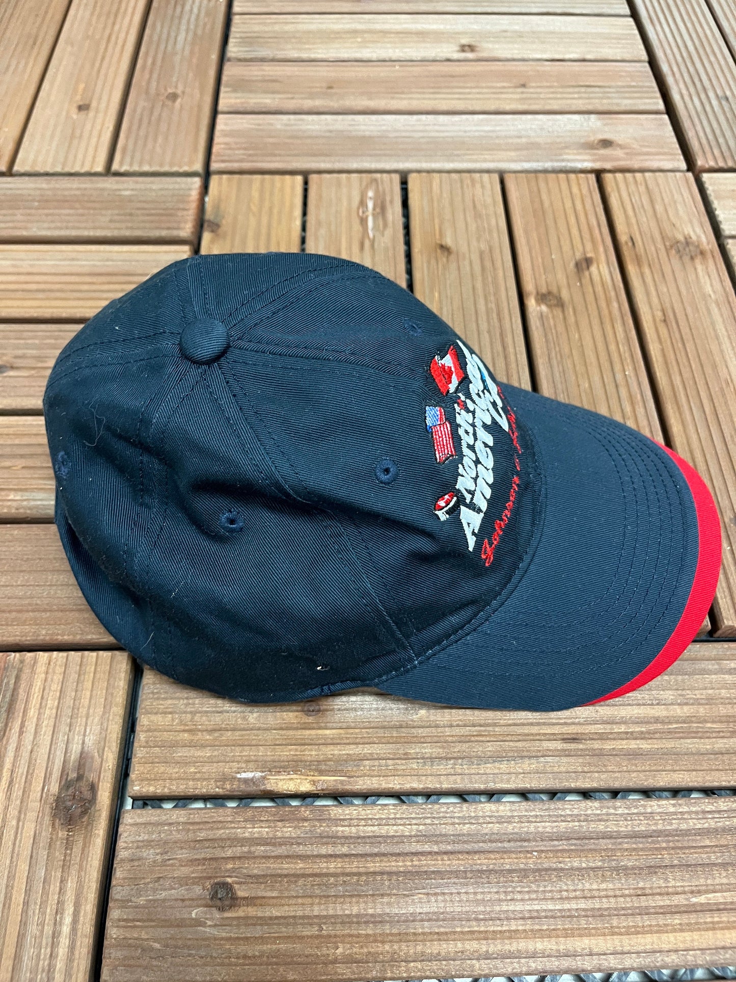 North American Cup Johnson & Johnson Embroidered Hat | Adjustable With Tuck Strap | Vintage 2000s Blue Cap |