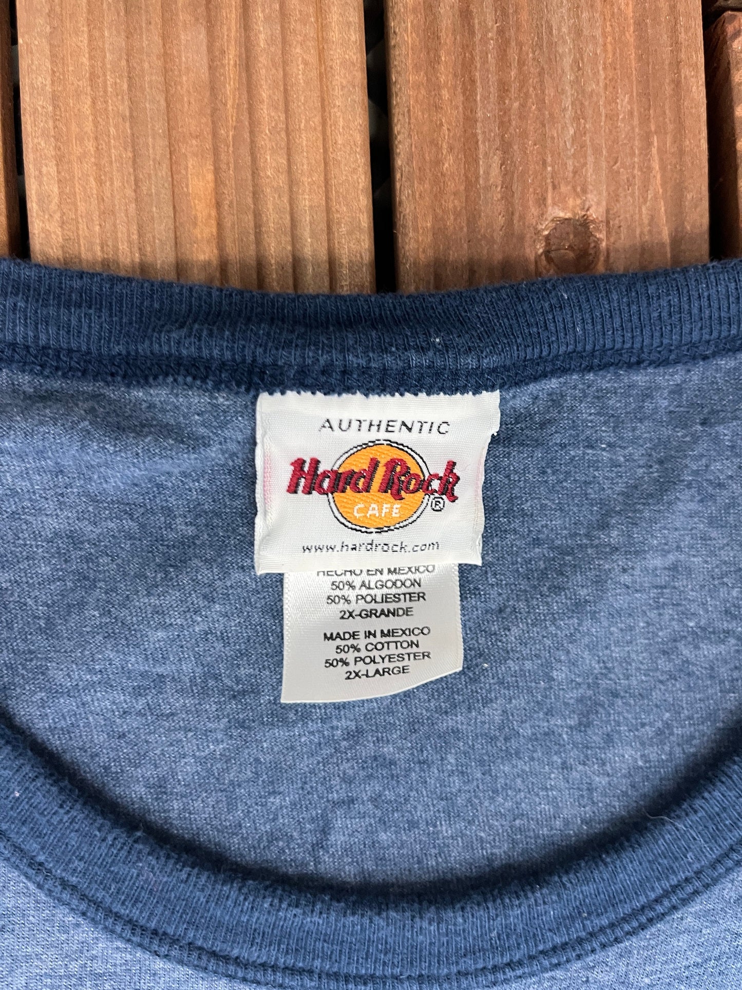 Hard Rock Cafe Cayman Islands Graphic Tee | Size XX-Large | Vintage 1990s Promotional Collectors Blue T-Shirt | Free Shipping to USA |