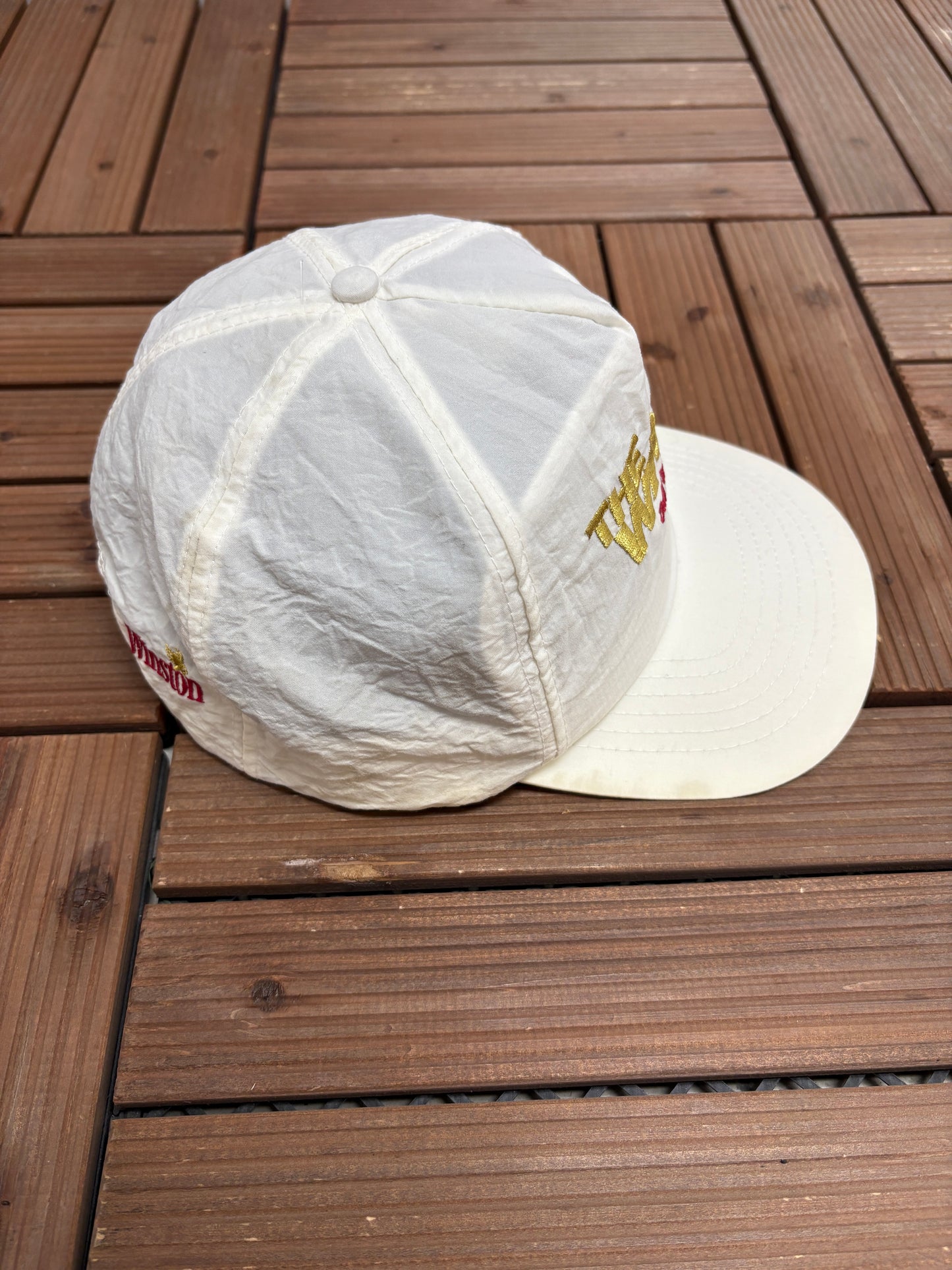 The Wrap Only Winston Has It Graphic Hat | Snap Back | Vintage 1990s White Promotional Cap |