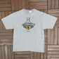 Chicago Blackhawks Stanley Cup Champions 2010 Graphic Tee | Size Large | Vintage 2000s NHL Hockey Grey T-Shirt |