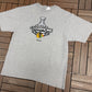 Chicago Blackhawks Stanley Cup Champions 2010 Graphic Tee | Size Large | Vintage 2000s NHL Hockey Grey T-Shirt |