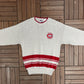 Montreal Canadiens Graphic Crewneck | Size Large | Vintage 1990s NHL Hockey Grey Knit Sweater |