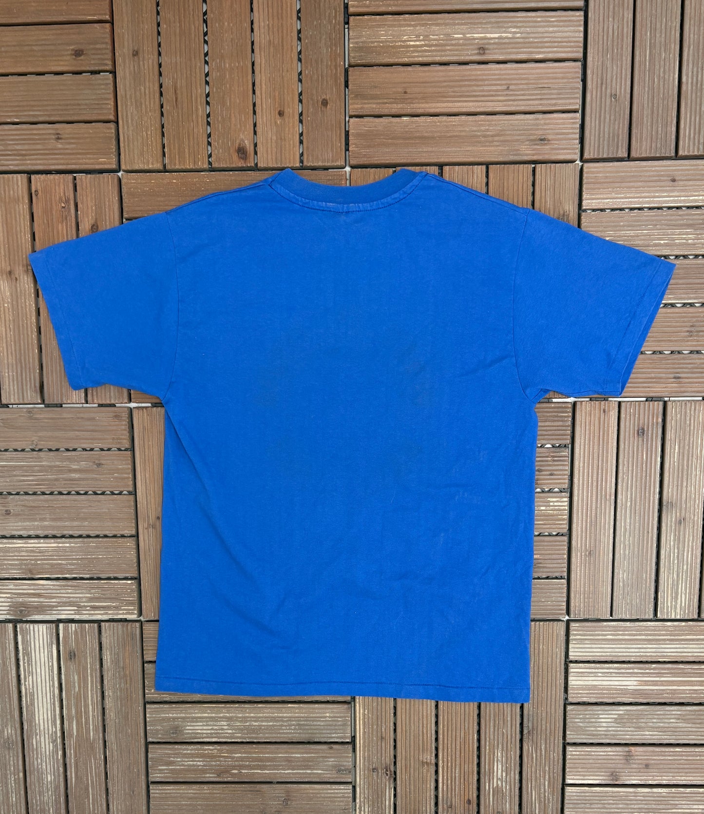 West Feliciana Navy Saints Graphic Tee | Size Large | Vintage 1990s Single Stitch Blue T-Shirt |