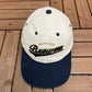 Milwaukee Brewers Graphic Hat | Strap Back | Vintage 2000s MLB Baseball White Cap |