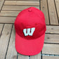 Wisconsin Badgers Embroidered Graphic Hat | Snap Back | Vintage 2000s College Sports Red Cap |