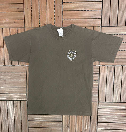 Harley Davidson Daytona Bike Week Graphic Tee | Size Large | Vintage 2000s Biker Motorcycle Brown T-Shirt |
