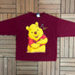 Winnie The Pooh Graphic Crewneck | Size Medium/Large | Vintage 1990s Disney Red Sweater |