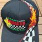 Team Character Talladega 2000 Graphic Hat | Snap Back | Vintage 2000s Racing Black Cap |
