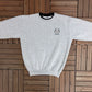 Bermuda Crest Embroidered Graphic Crewneck | Size Large | Vintage 1990s Grey Fleece Sweater |