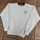 Bermuda Crest Embroidered Graphic Crewneck | Size Large | Vintage 1990s Grey Fleece Sweater |