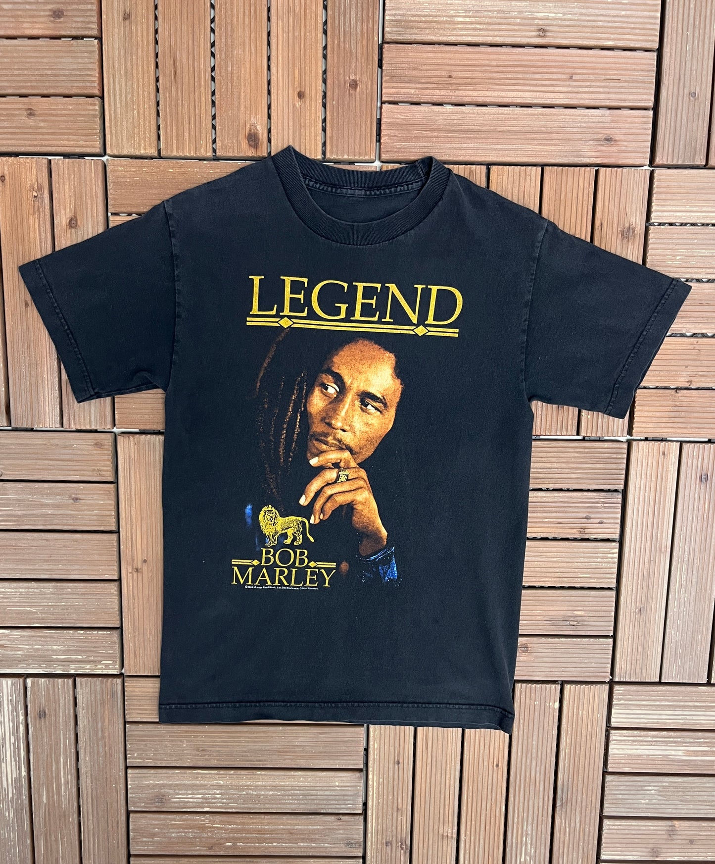 Bob Marley Legend Graphic Tee | Size Small | Vintage 2000s Promotional Reggae Music Black T-Shirt |