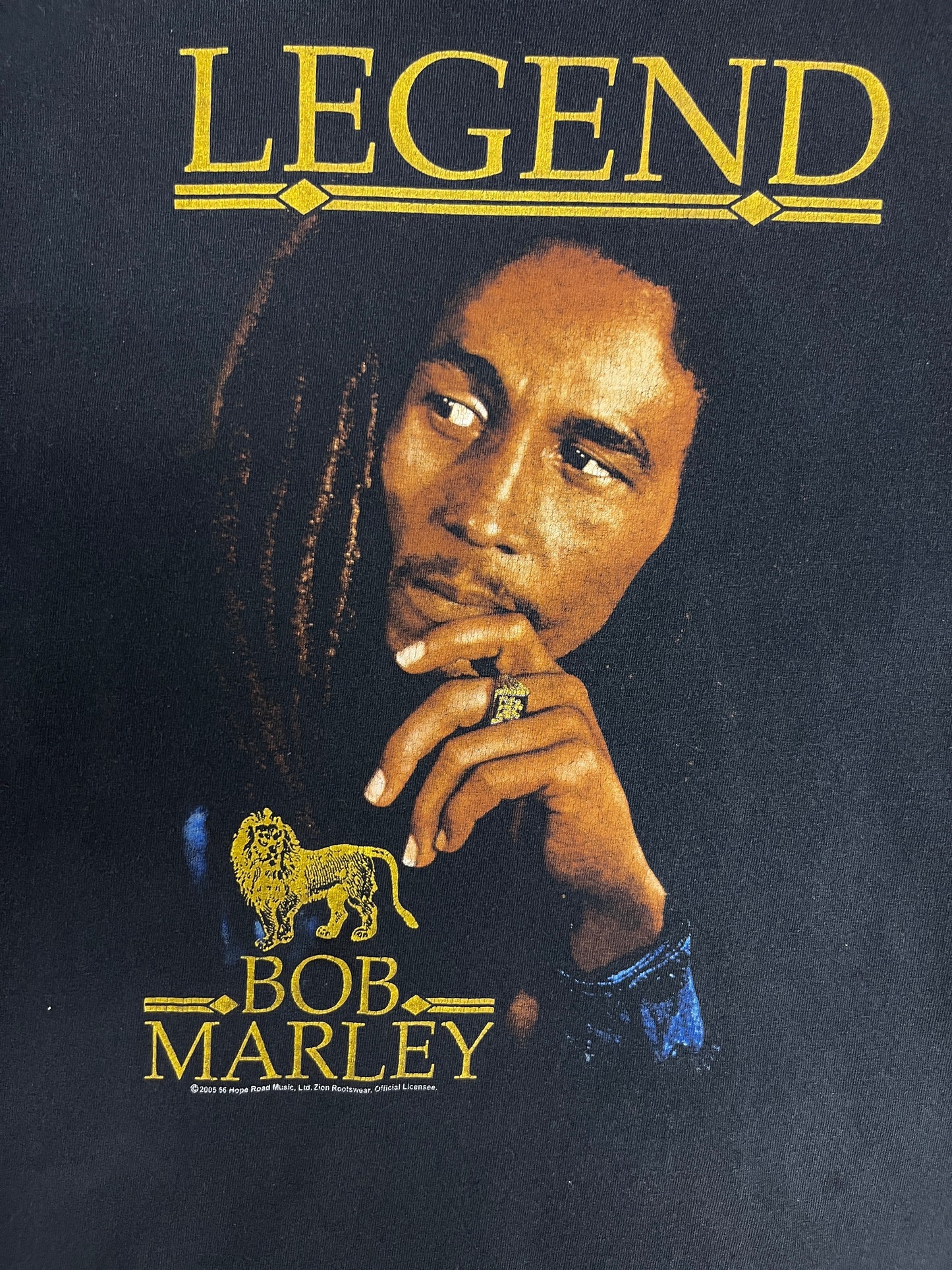 Bob Marley Legend Graphic Tee | Size Small | Vintage 2000s Promotional Reggae Music Black T-Shirt |