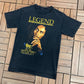 Bob Marley Legend Graphic Tee | Size Small | Vintage 2000s Promotional Reggae Music Black T-Shirt |