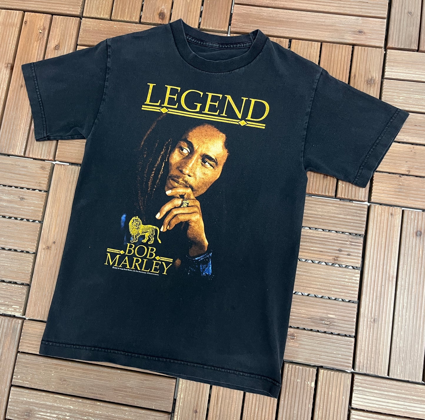 Bob Marley Legend Graphic Tee | Size Small | Vintage 2000s Promotional Reggae Music Black T-Shirt |