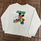 Mickey Mouse Jukebox Graphic Crewneck | Size Small | Vintage 1990s Promotional Cartoon White Sweater |