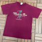 Whole In One Colossians 2:10 Graphic Tee | Size Large | Vintage 2000s Religion Red T-Shirt |