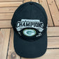 Green Bay Packers 2004 Division Champions Graphic Hat | Strap Back | Vintage 2000s NFL Black Cap |