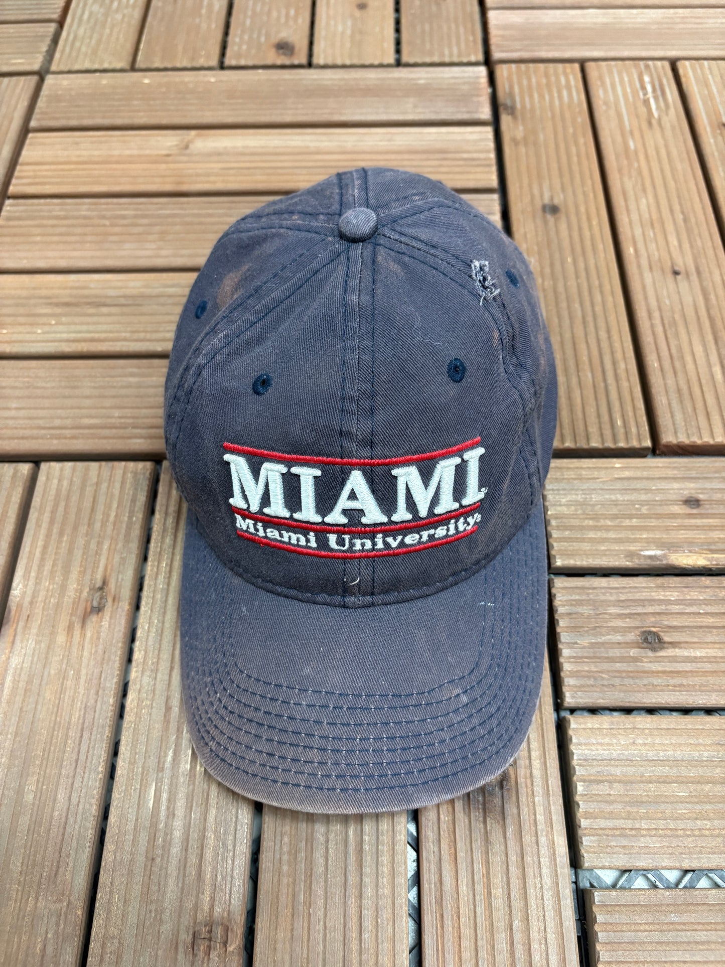 Miami RedHawks Graphic Hat | Metal Clasp | Vintage 1990s College Sports Cap |
