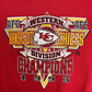 Kansas City Chiefs Division Champions Graphic Crewneck | Size Large | Vintage 1990s Distressed Sweater |