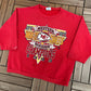 Kansas City Chiefs Division Champions Graphic Crewneck | Size Large | Vintage 1990s Distressed Sweater |