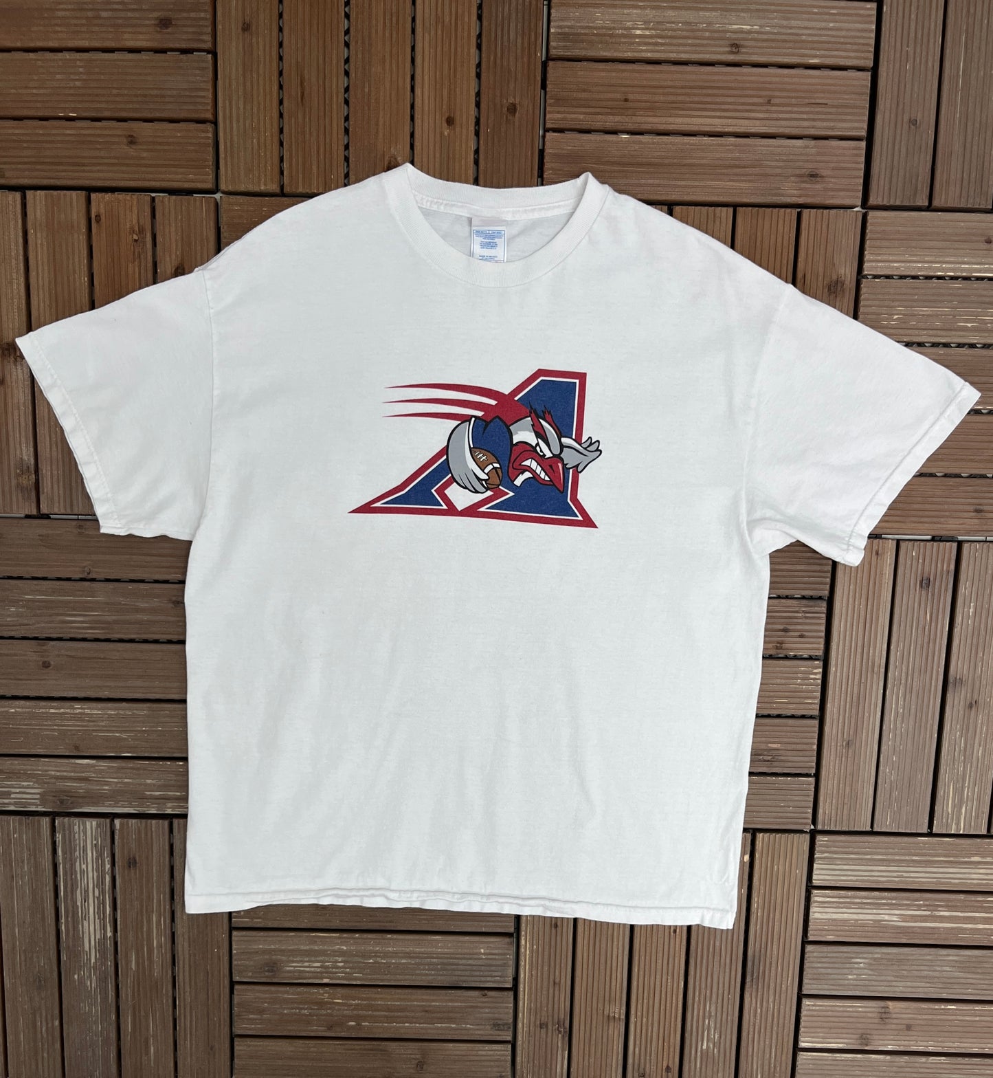 Montreal Alouettes Graphic Tee | Size X-Large | Vintage 2000s CFL Football White T-Shirt |