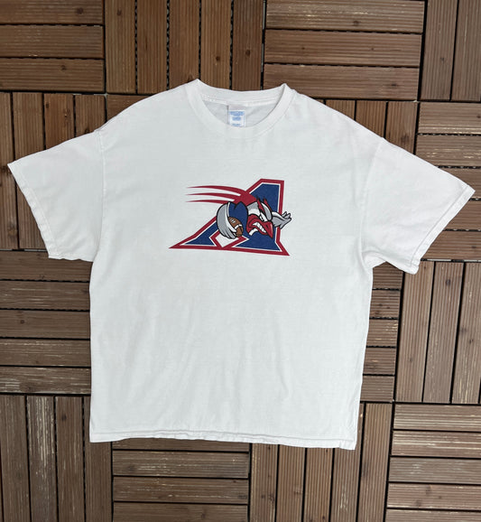 Montreal Alouettes Graphic Tee | Size X-Large | Vintage 2000s CFL Football White T-Shirt |