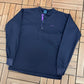 Patagonia Embroidered Capilene Graphic Sweater | Size Medium | Vintage 1990s Made in USA Blue Sweater |