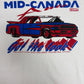 Mid-Canada Auto Graphic Tee | Size X-Large | Vintage 1990s Car Show White T-Shirt |