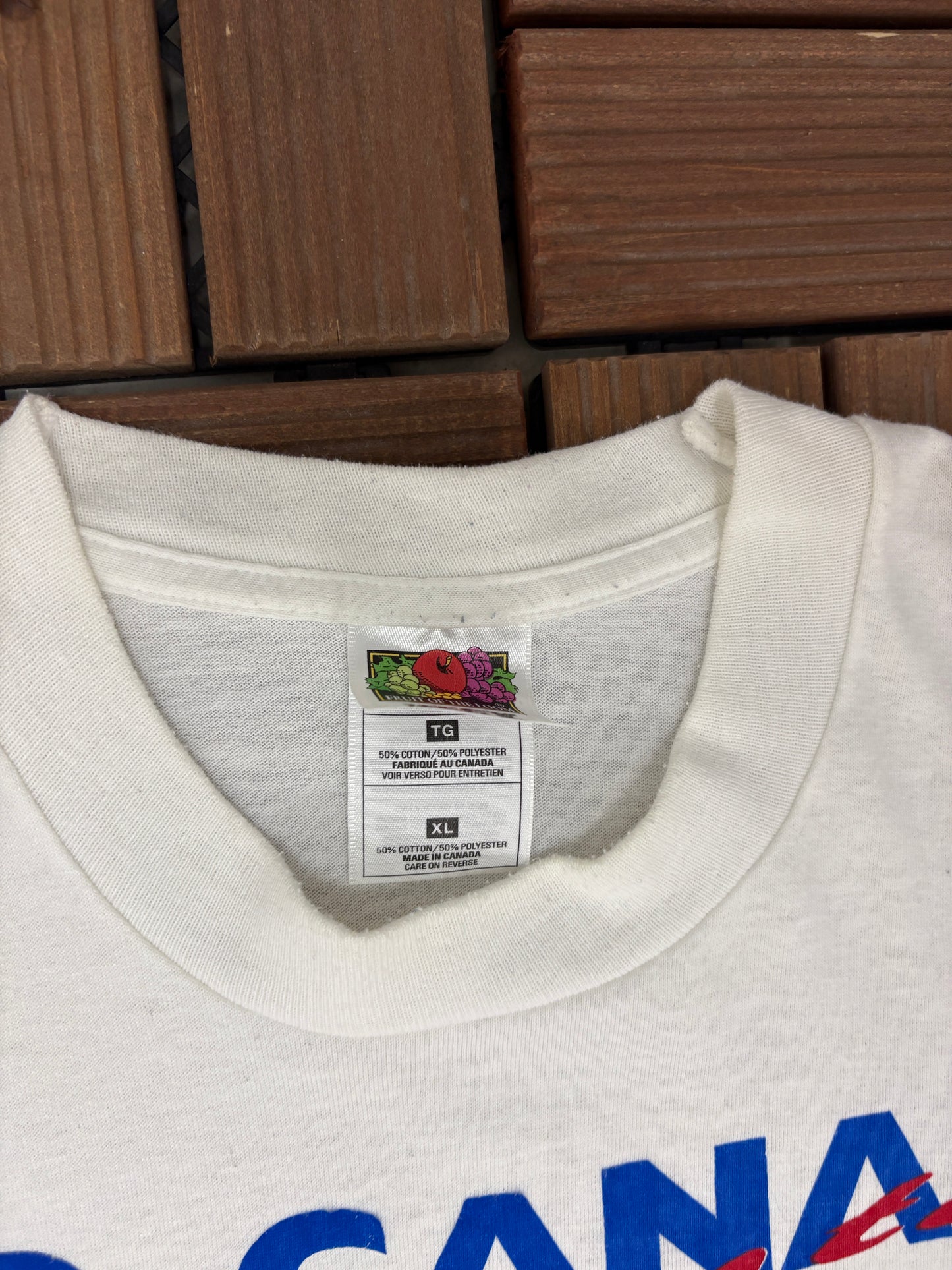 Mid-Canada Auto Graphic Tee | Size X-Large | Vintage 1990s Car Show White T-Shirt |