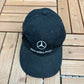 Mercedes-Benz Embroidered Graphic Hat | Metal Clasp | Vintage 2000s Promotional Black Cap |