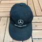 Mercedes-Benz Embroidered Graphic Hat | Metal Clasp | Vintage 2000s Promotional Black Cap |