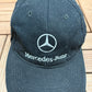 Mercedes-Benz Embroidered Graphic Hat | Metal Clasp | Vintage 2000s Promotional Black Cap |