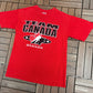 Team Canada Hockey Graphic Tee | Size Small | Vintage 2000s Hockey Red T-Shirt |