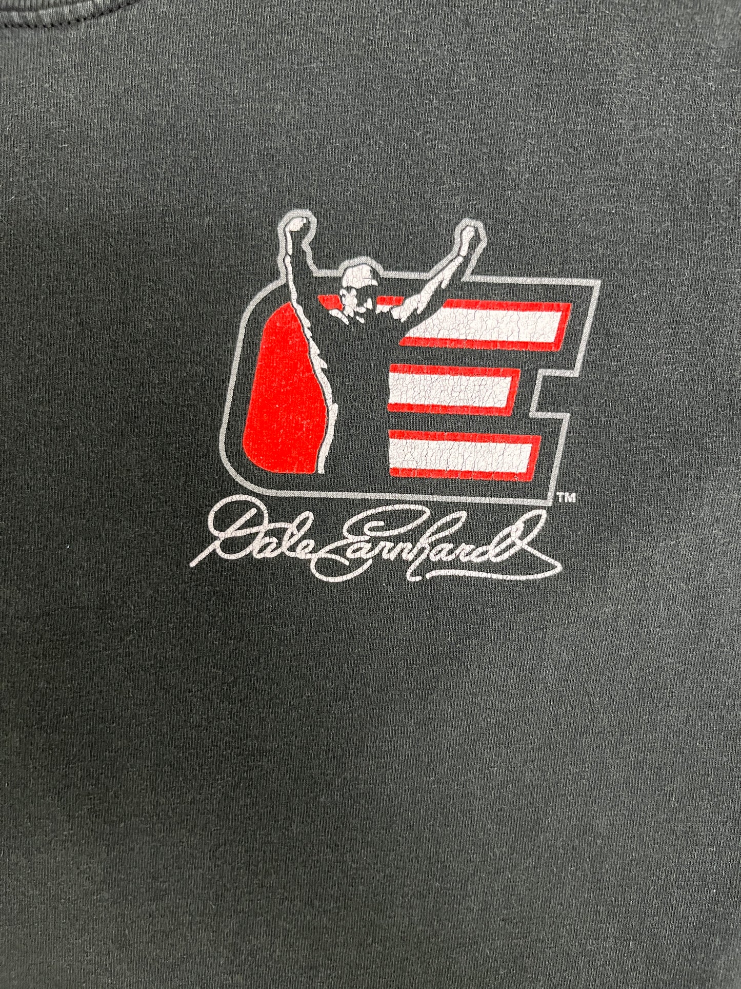 Dale Earnhardt Winston Cup Champion Graphic Tee | Size X-Large | Vintage 1990s NASCAR Racing Black T-Shirt |