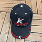 Kannapolis Intimidators Graphic Hat | Strap Back | Vintage 2000s MiLB Baseball Black Cap |